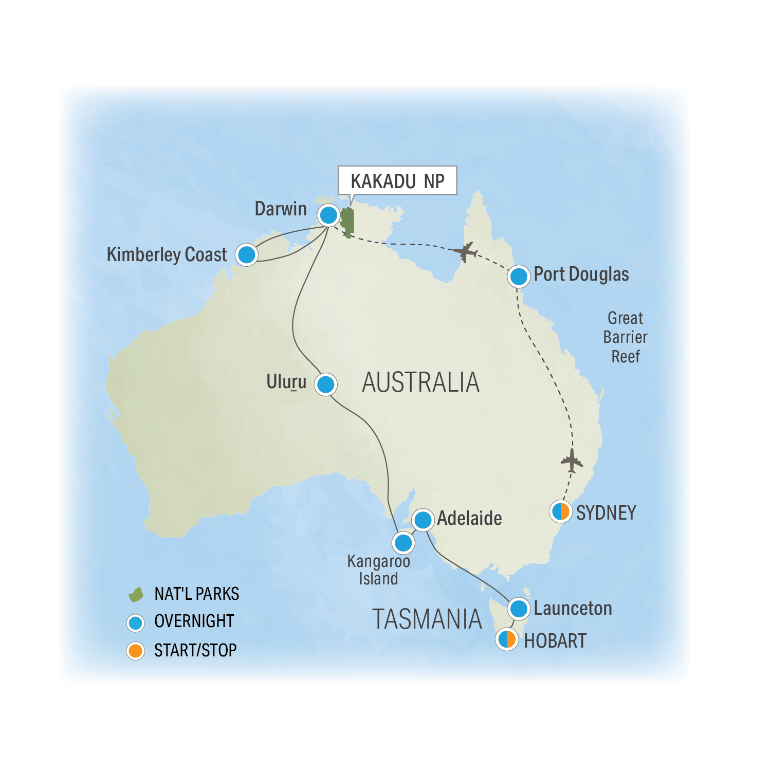 Extraordinary Australia - Trip Map