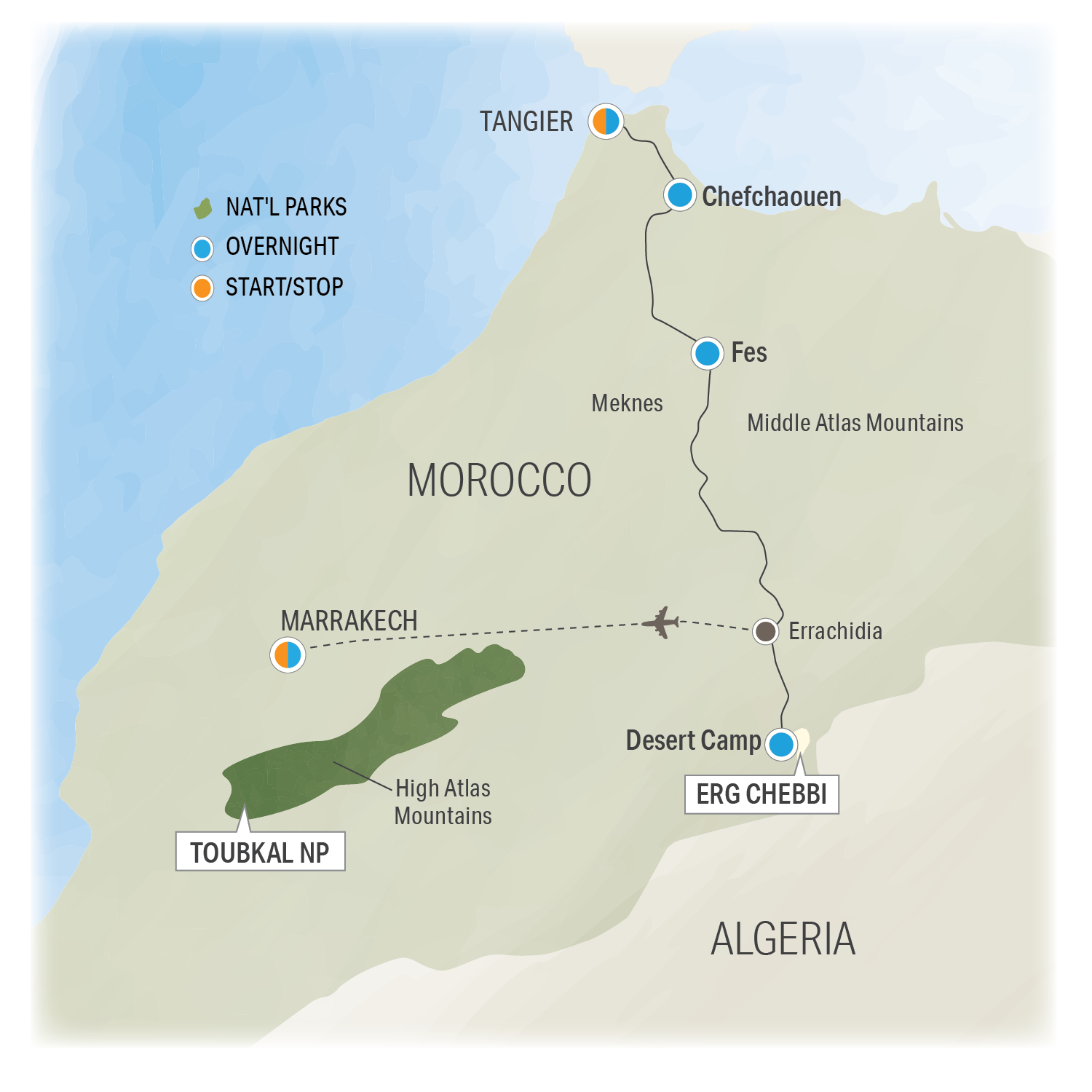Immersive Morocco - Trip Map