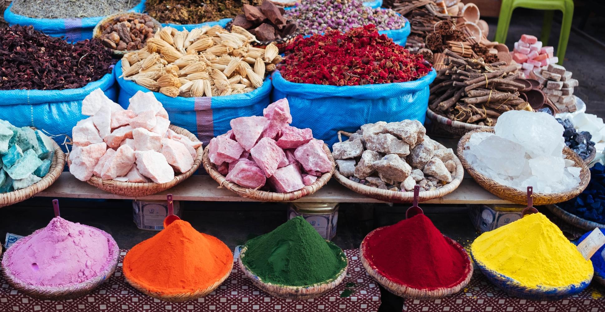 Spices for sale in a souk