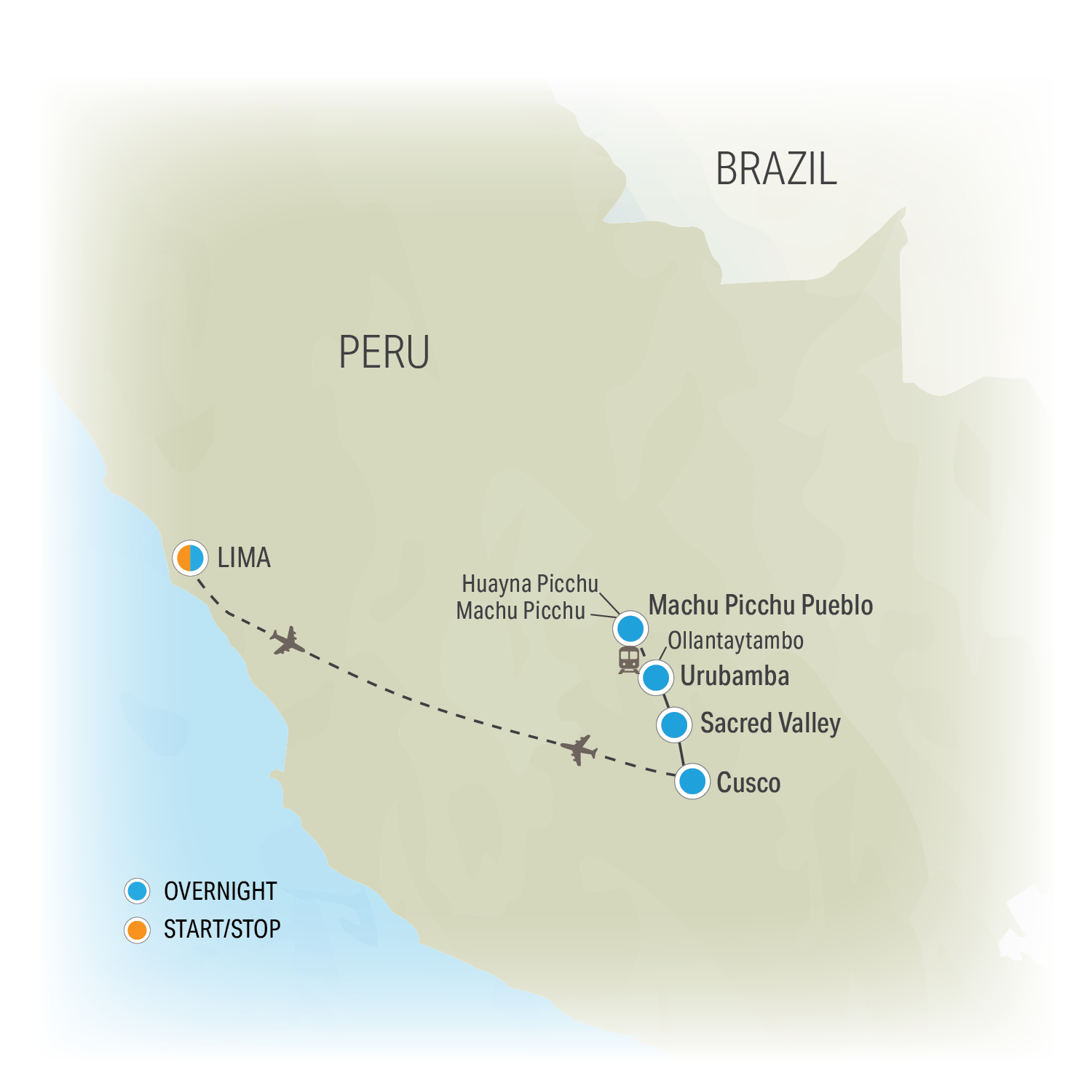 Peru Family Adventure - Trip Map