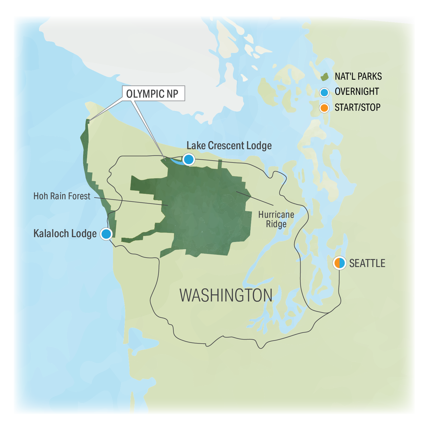 Exploring Olympic National Park - Trip Map