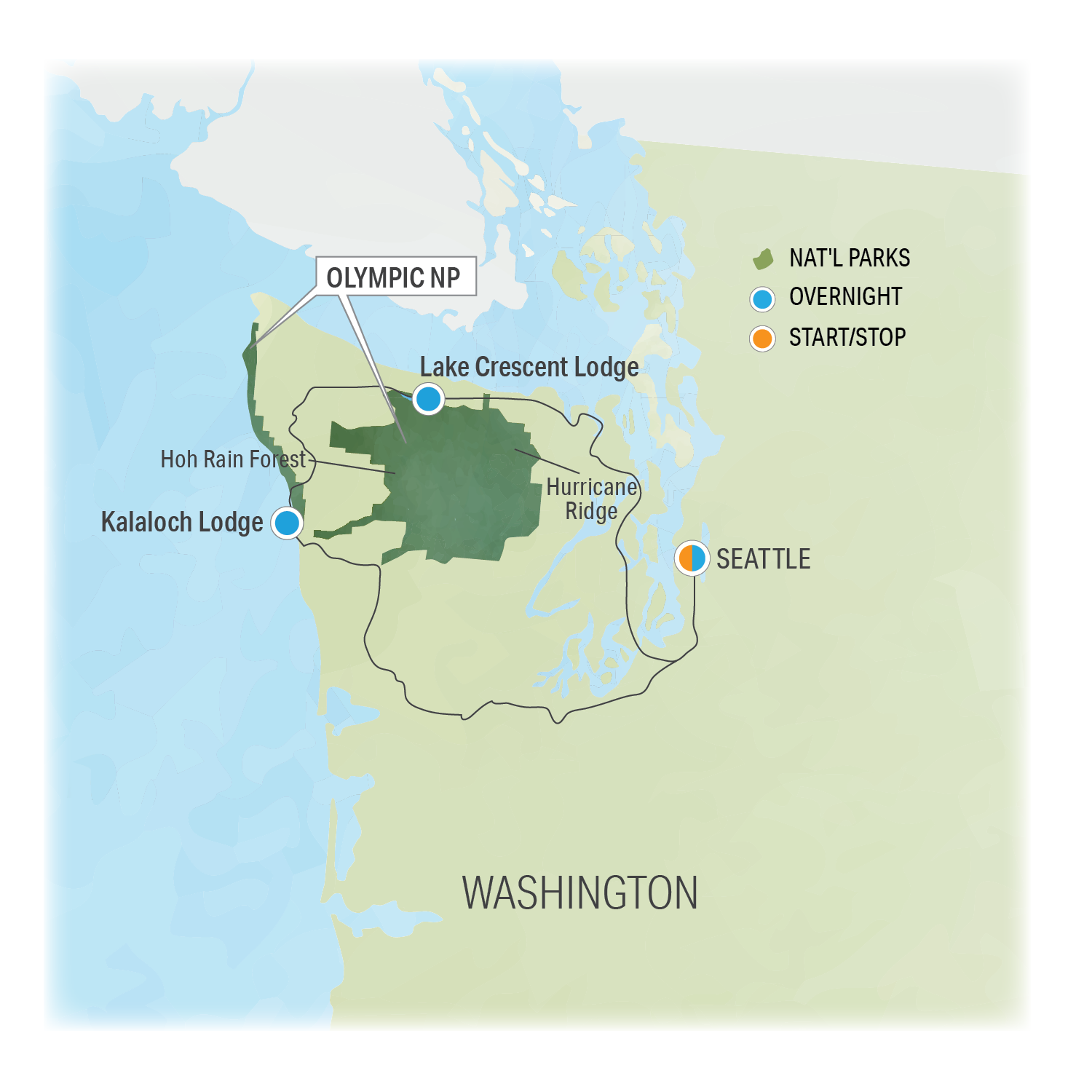Exploring Olympic National Park - Trip Map