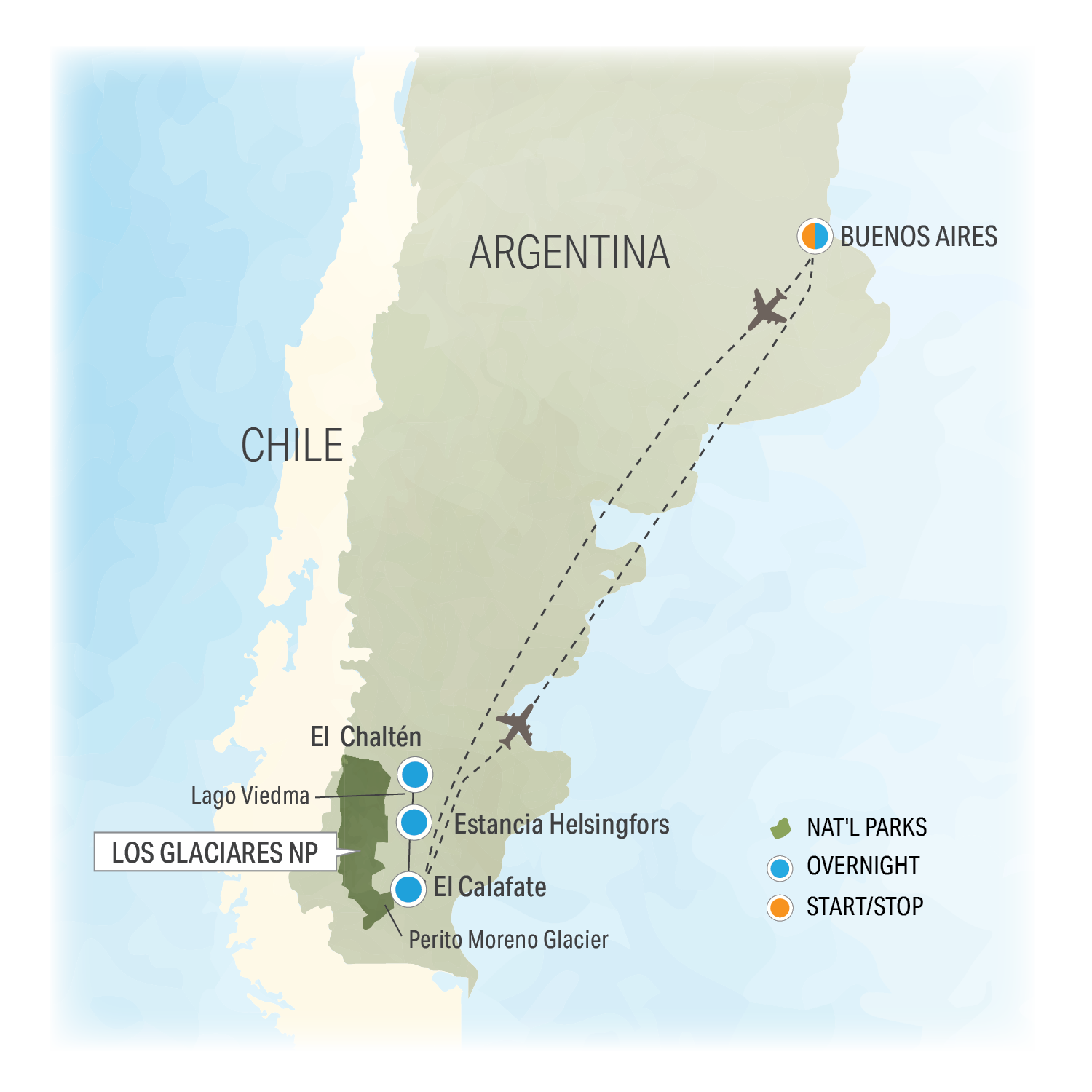 Perfect Patagonia - Trip Map
