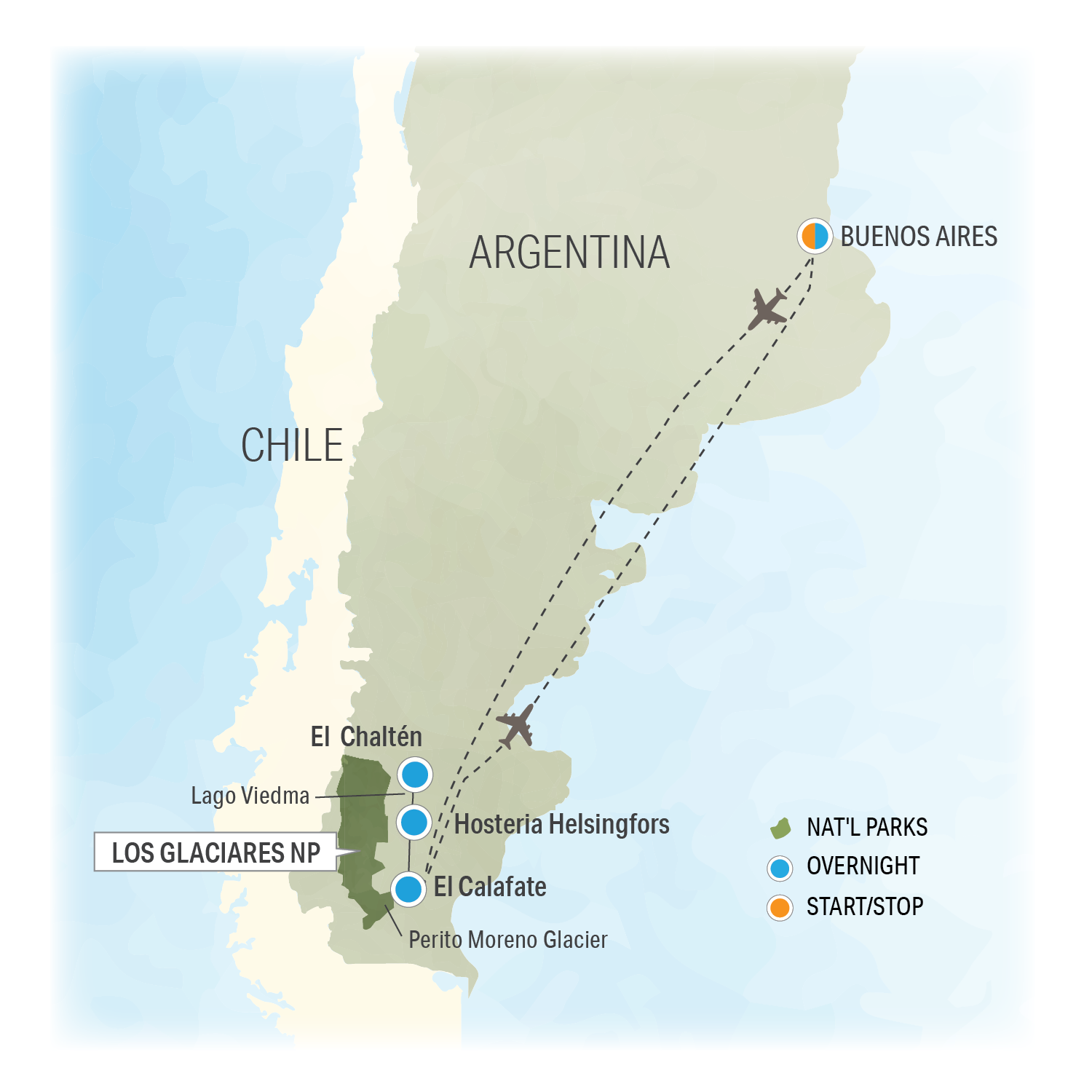 Perfect Patagonia - Trip Map