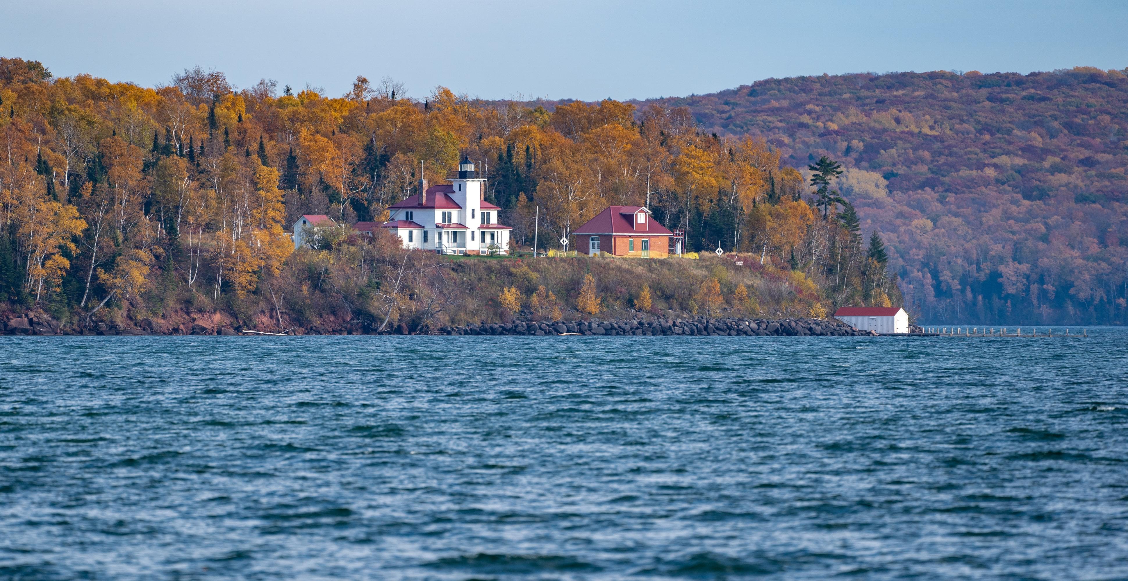 Lighthouse on Raspberry Island, one of the Apostle Islands